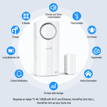 Load image into Gallery viewer, Onvis Security Sensor CS2, Apple HomeKit over Thread, 4-in-1 Wireless Door Window Contact Sensor, Alarm System, Thermometer, Hygrometer for Smart Home Automation