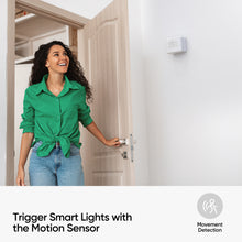 Load image into Gallery viewer, Onvis Smart Motion Sensor SMS2, Apple HomeKit over Thread, PIR Motion Detector with Light Sensor, Temperature and Humidity Gauge, Scheduled Detection