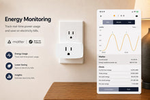 Load image into Gallery viewer, Onvis Smart Plug with Matter Energy Monitoring, Matter Over Thread, App & Voice Control, timers and automations (1 Pack)