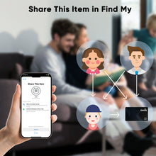 Load image into Gallery viewer, [Apple MFi Certified] Onvis AirTag Card, Item Finder Works with Apple Find My (iOS Only), Bluetooth 5.3, IP68 Waterproof, Smart Locator for Wallets, Passport, 5 Years Battery Life
