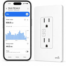 Load image into Gallery viewer, Onvis Smart Outlet T20, Matter over Thread, Matter energy monitoring, 15A/1800W Max, Works with Apple Home, Alexa,  Google Home &amp; SmartThings

